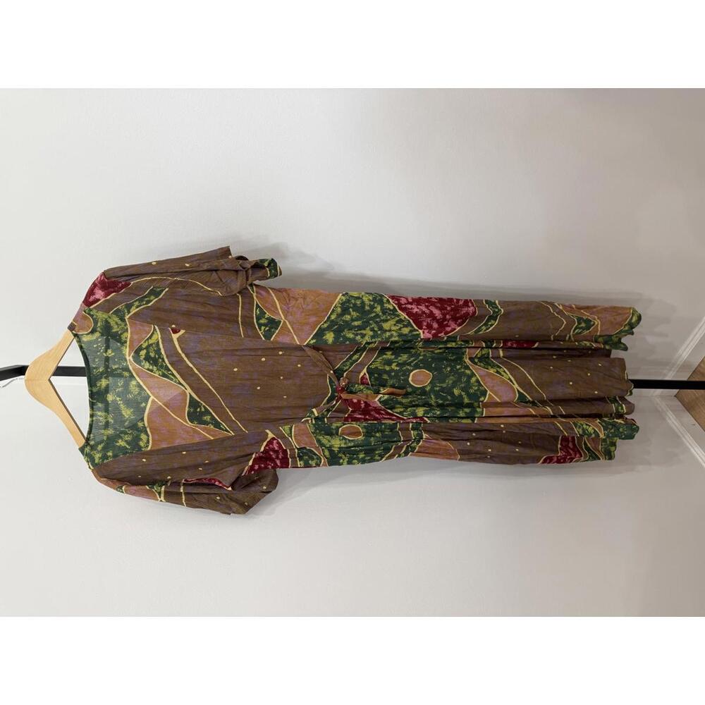 Vintage High Society L Patchwork Pattern Button-F… - image 5